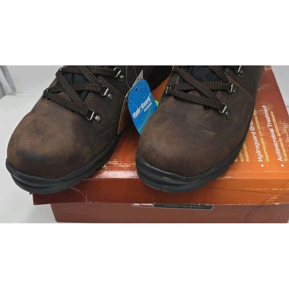 Ozark Trail Bandy II Men's Hiking Boots Size 14 Dark Brown Leather Waterproof - Picture 6 of 7